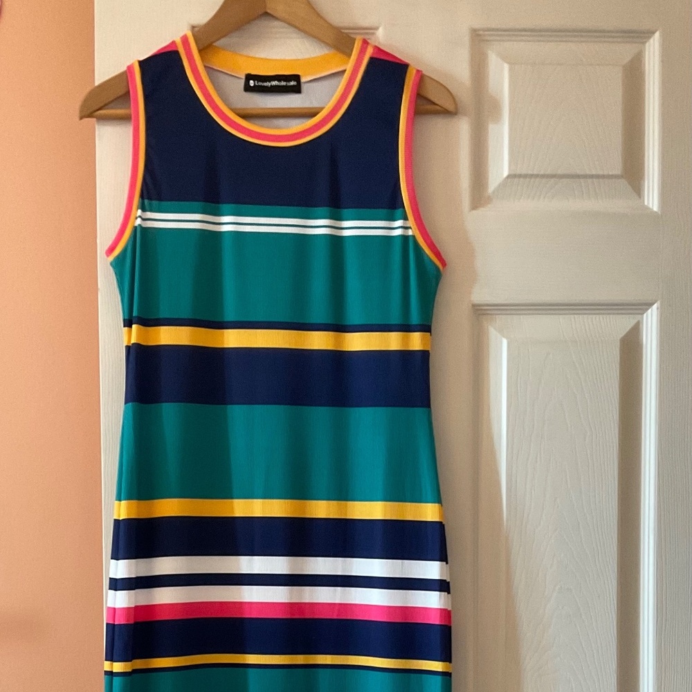 Striped Summer maxi dress